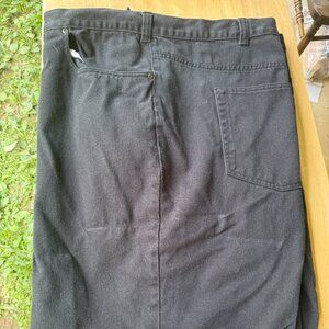Men's Black Denim Big & Tall Harbor Bay Jeans  64x32 EUC Relaxed Fit